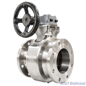 Titanium alloy (TA10) trunnion ball valve for severe corrosive industrial environments.