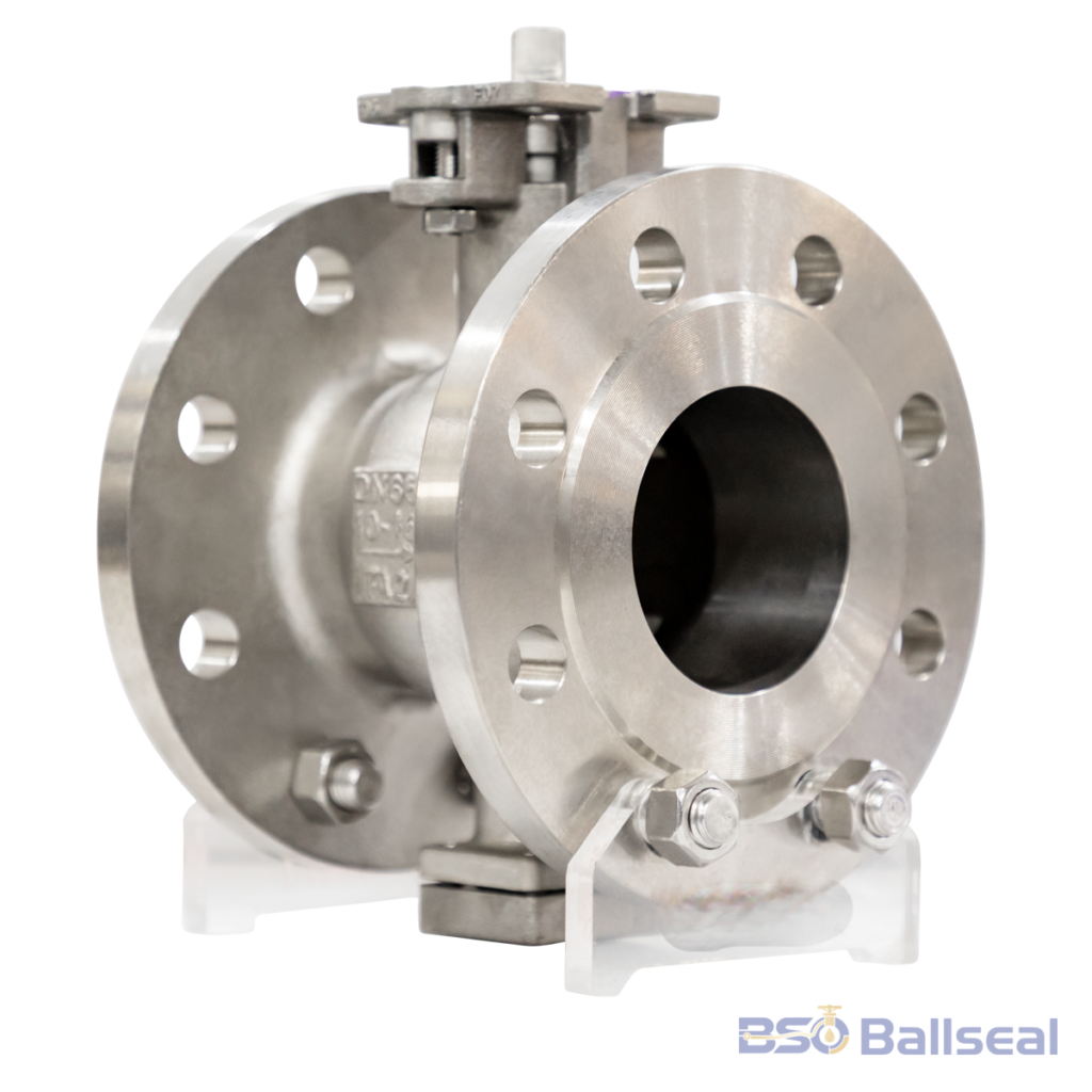 Flanged V-Port Ball Valve with ISO 5211 Mounting Pad (Bare Stem) - BALLSEAL