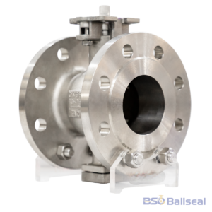 High-precision bare shaft trunnion mounted ball valve designed for easy automation assembly, meeting international industrial standards.