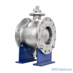 Customized CF8 stainless steel trunnion ball valve for pipeline infrastructure, 100% pressure tested by BSO Ballseal before shipment