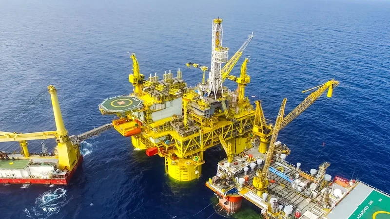 Offshore oil and gas platform requiring extreme high-pressure industrial valves for safe operation.