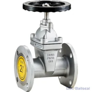 DIN standard DN65 PN16 CF8 stainless steel flanged resilient seated gate valve NRS