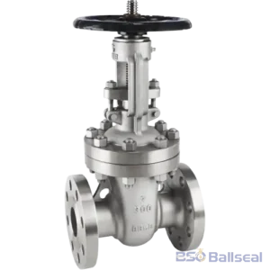 2-inch CF8M stainless steel flanged gate valve with OS&Y, Class 300, industrial high-pressure pipeline valve for fluid control.