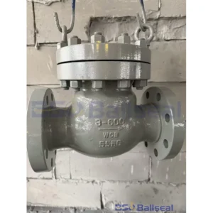 3 Inch Class 600 WCB Cast Steel Flanged Swing Check Valve Side View