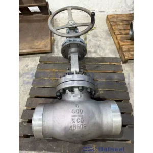 8 Inch Class 600 WC6 Bevel Gear Welded Globe Valve Factory Real Shot