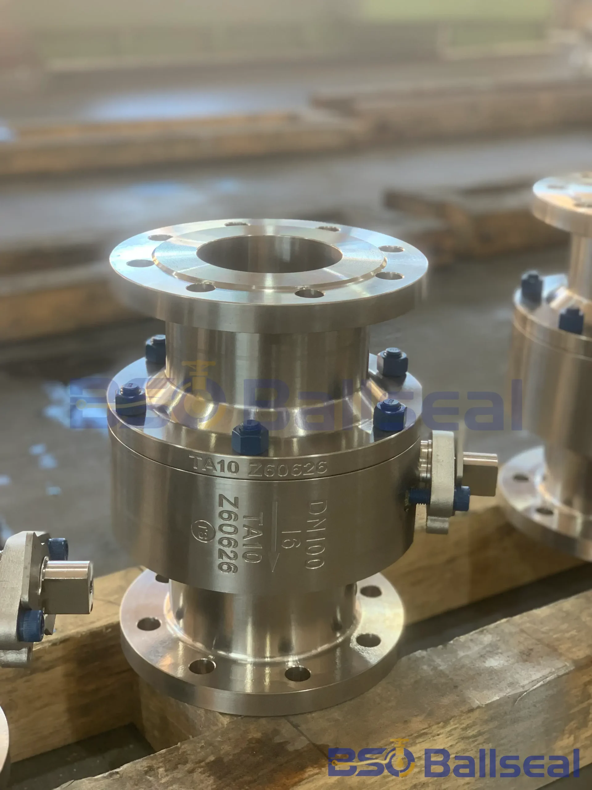 TA10 titanium alloy ball valve DN100 PN16 manufactured by BSO Ballseal